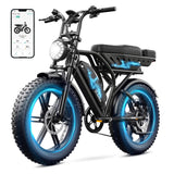 Electric Bicycle with 1500W Motor, 48V 15Ah Removable Battery, 7-Speed Gears, 20-Inch Wheels
