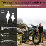 Electric Mountain Bike for Adults, 48V 18.2Ah Removable Battery, 250W Motor E-Bike, 7-Speed Fat Tire Bicycle