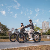26" Electric Mountain Bike 48V 25Ah 7-Speed Dual Suspension White